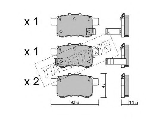 set placute frana,frana disc