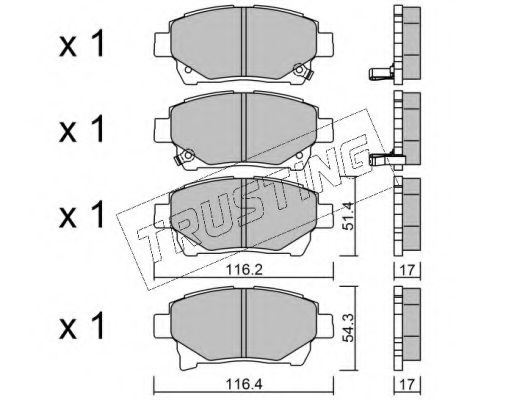 set placute frana,frana disc