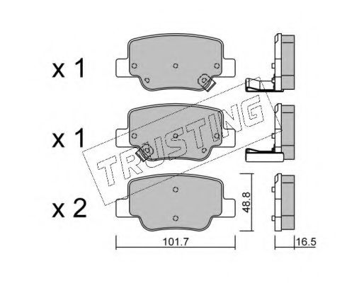 set placute frana,frana disc