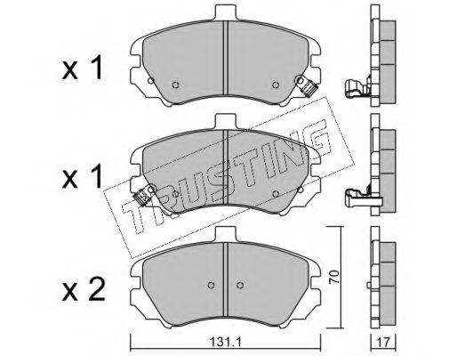 set placute frana,frana disc