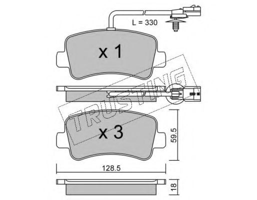 set placute frana,frana disc