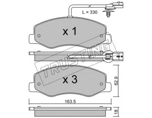 set placute frana,frana disc