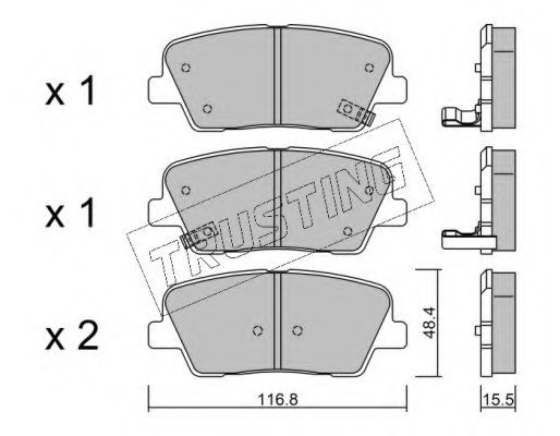 set placute frana,frana disc