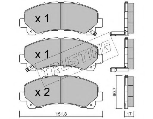 set placute frana,frana disc