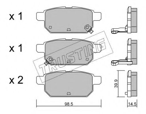 set placute frana,frana disc