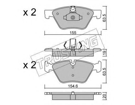 set placute frana,frana disc