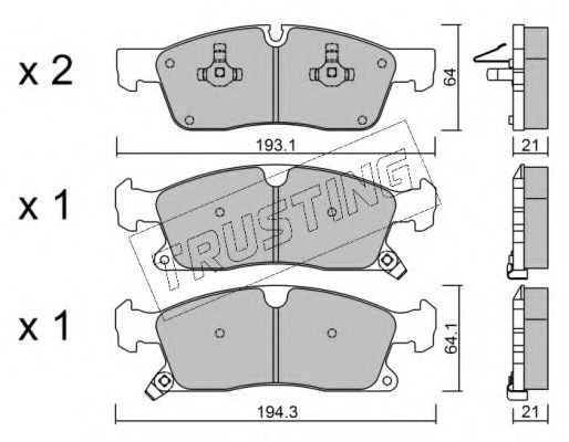 set placute frana,frana disc