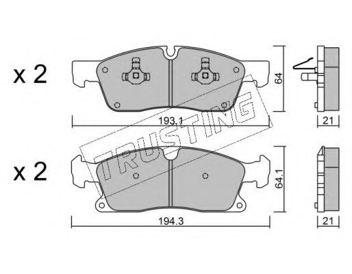 set placute frana,frana disc