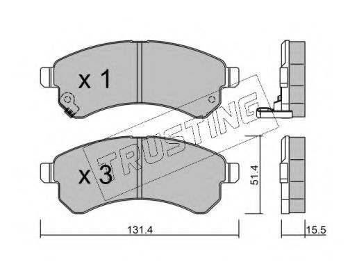 set placute frana,frana disc