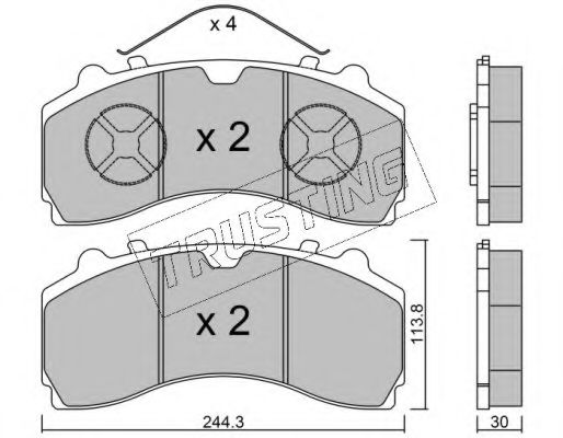 set placute frana,frana disc