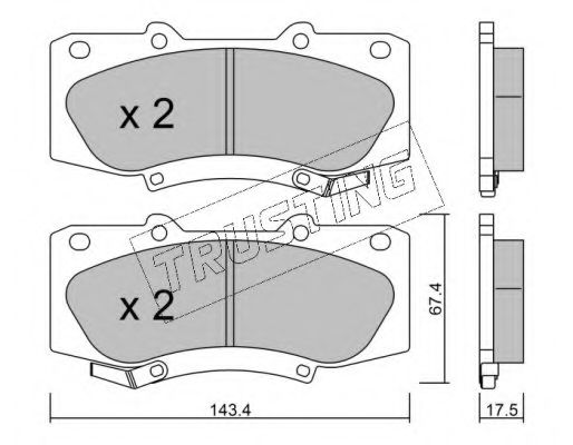 set placute frana,frana disc