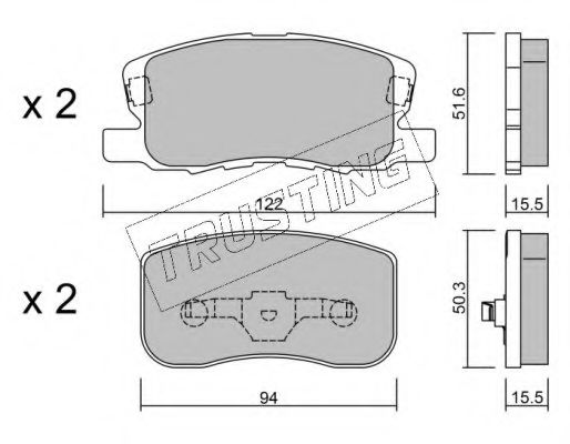 set placute frana,frana disc