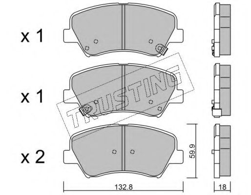 set placute frana,frana disc