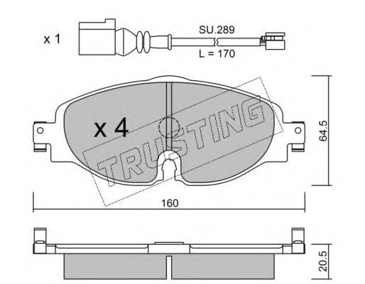 set placute frana,frana disc