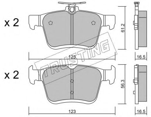 set placute frana,frana disc