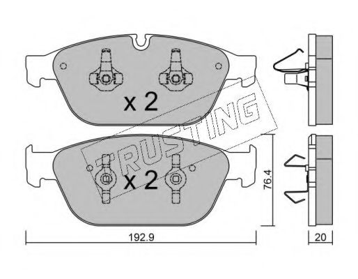 set placute frana,frana disc