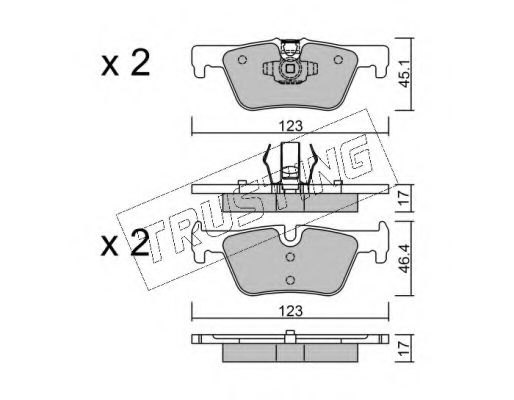 set placute frana,frana disc