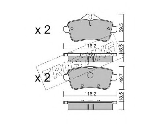 set placute frana,frana disc