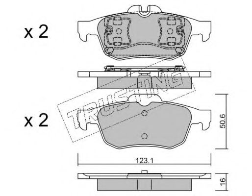 set placute frana,frana disc