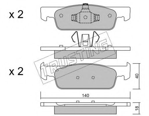 set placute frana,frana disc