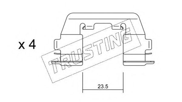 Set accesorii, placute frana