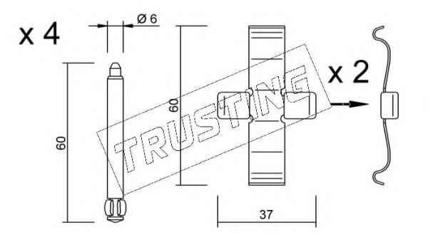 Set accesorii, placute frana