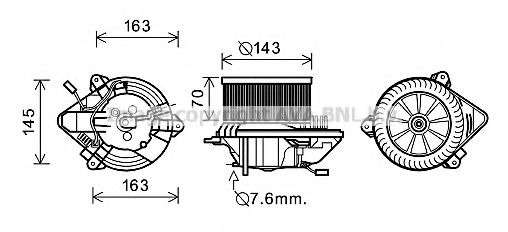Electromotor, ventilatie interioara