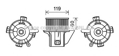 Electromotor, ventilatie interioara