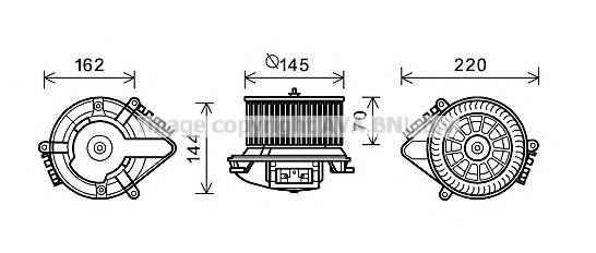 Electromotor, ventilatie interioara