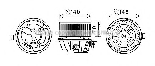Electromotor, ventilatie interioara