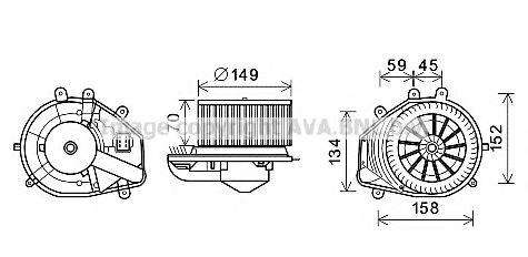 Electromotor, ventilatie interioara