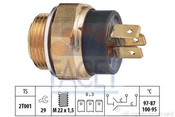 Comutator temperatura, ventilator radiator