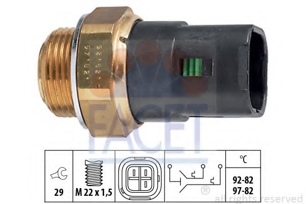 Comutator temperatura, ventilator radiator