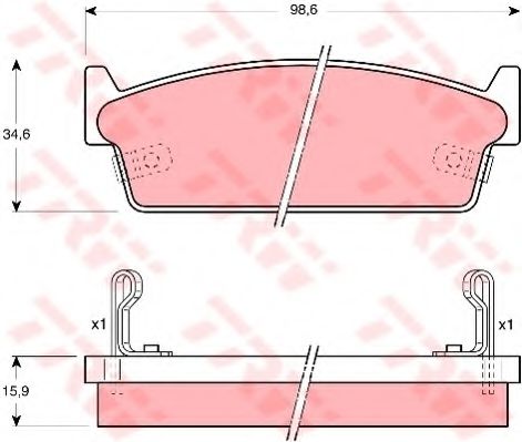 set placute frana,frana disc