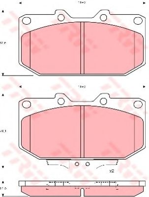 set placute frana,frana disc