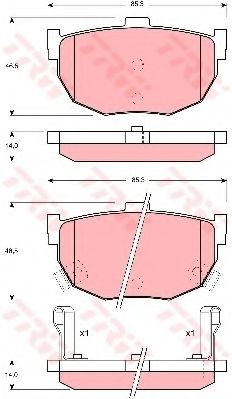 set placute frana,frana disc