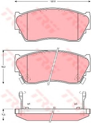 set placute frana,frana disc