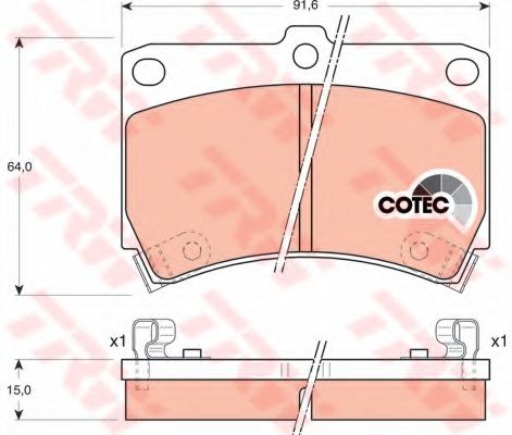 set placute frana,frana disc