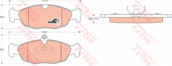 set placute frana,frana disc