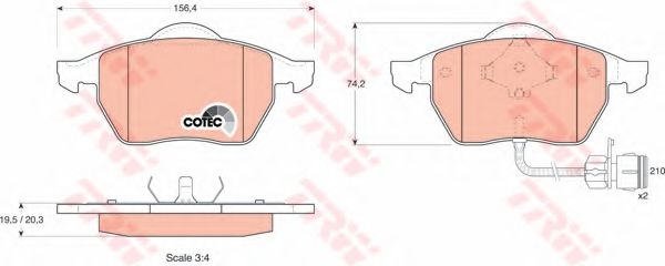 set placute frana,frana disc