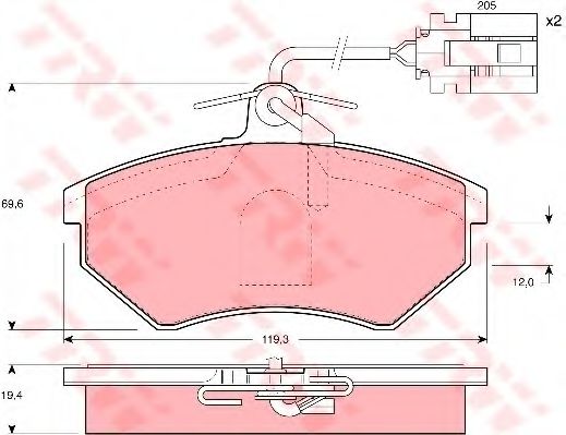 set placute frana,frana disc