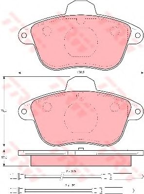 set placute frana,frana disc