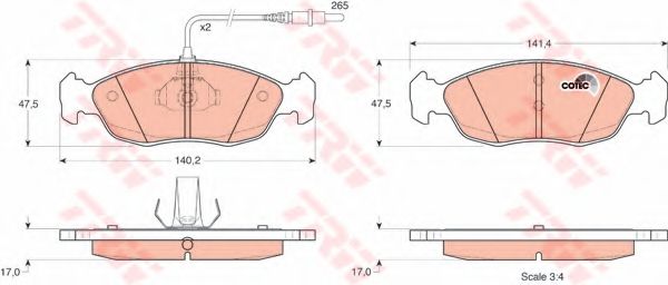 set placute frana,frana disc