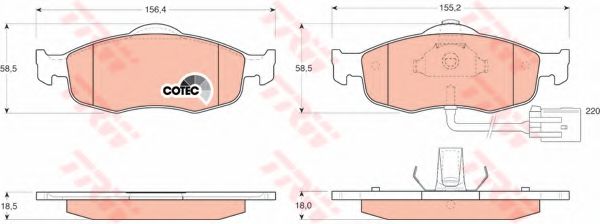 set placute frana,frana disc