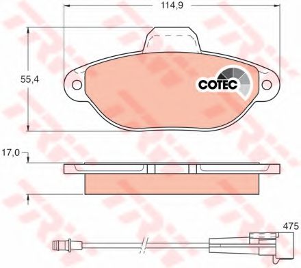 set placute frana,frana disc