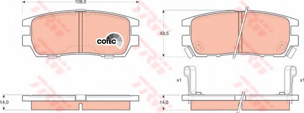 set placute frana,frana disc