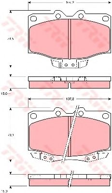 set placute frana,frana disc