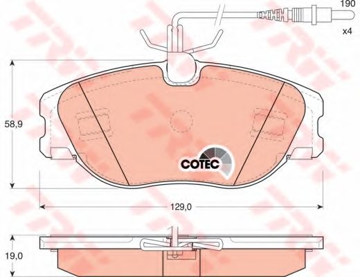 set placute frana,frana disc