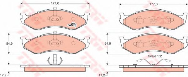 set placute frana,frana disc