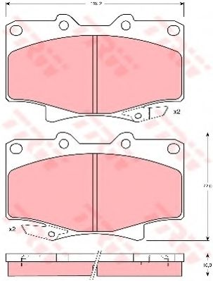 set placute frana,frana disc